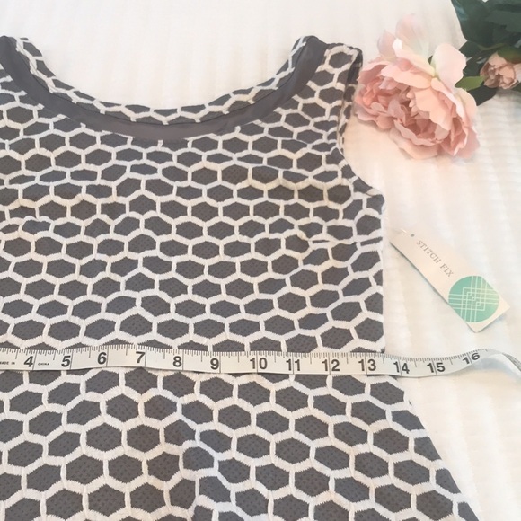 NWT Stitchfix Pixley Gray Millie Textured Knit Dress Size Small - Picture 14 of 16